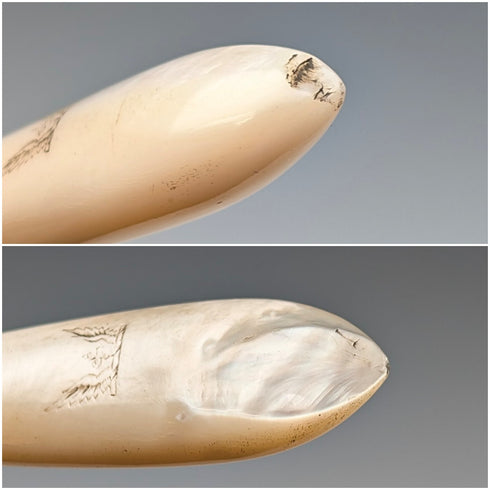 1876 British antique sterling silver blade and white mother of pearl handle cutlery set of 6 in wooden box by James Dixon & Sons